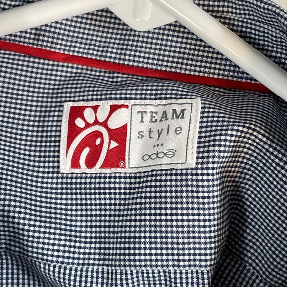 Chickfila Polo Womens Size Medium Blue Career Uniform - Picture 3 of 9